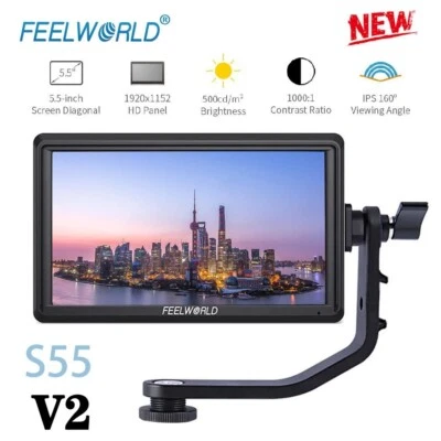 FEELWORLD S55 V2 5,5 дюйма DSLR камеры поле монитор 3D LUT 4K HDMI Full HD LCD - Изображение 1 из 4