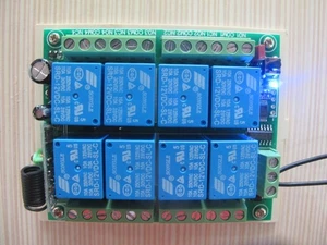 DC 12V 8-Kanal Relais HF Schalter 1000m Fernbedienung Sender + Empfänger - Bild 1 von 4