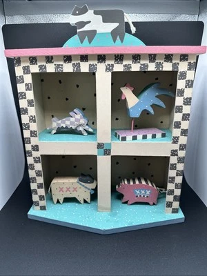 De colección Años 90 Sello Goodland Kansas Knick Knack Granja Estante Animales de Granja Foto 1 de 4