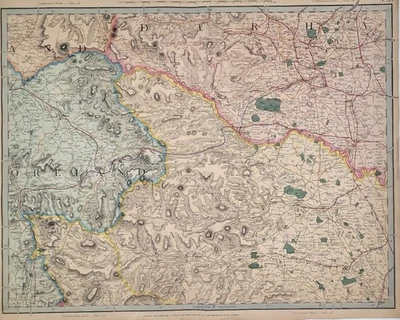 Ordnance Survey – Sheet 53 – 1855 Cruchley Engraved Map – Durham and Northumberl - Image 1 of 4