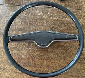 Black Original Vintage AMC Jeep Wagoneer Cherokee Commando CJ Steering Wheel - Picture 1 of 12