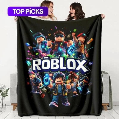 Roblox Trendy Flannel Throw Blanket, Comfortable Warm Durable Holiday Gift,50*60