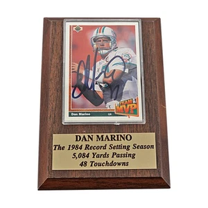 Dan Mariano Miami Dolphins Autographed Signed Card Plaque (Staque Of Plaques) - Picture 1 of 3