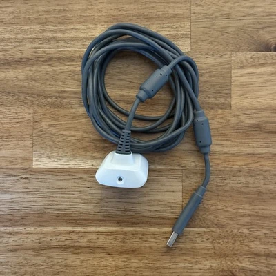Microsoft Xbox 360 Play and Charge Kit - Controller Cavo di ricarica USB Bianco OEM - Immagine 1 di 4
