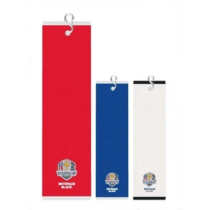 Level4 2025 Ryder Cup Logo Tri Fold Waffle Golf Towel - Picture 1 of 1