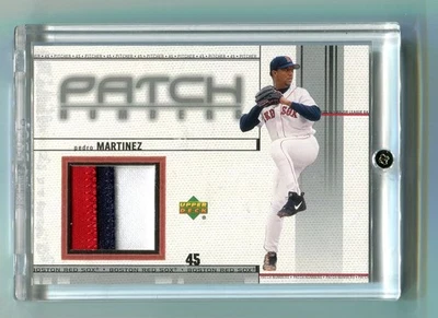 2002 Upper Deck Pedro Martinez GU Jersey Patch Numbers Red Sox - Image 1 of 2