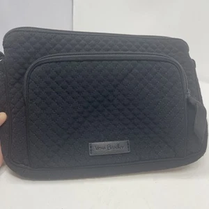 Vera Bradley Damen schwarz gesteppt klein Reißverschluss Crossbody Handtasche Hipster - Bild 1 von 10