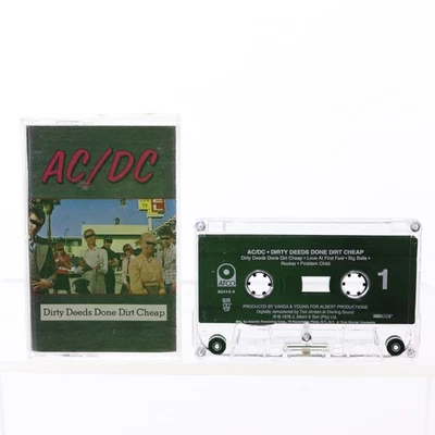 AC/DC Dirty Deeds Done Dirt Cheap Cassette Tape 1976 - Image 1 of 2