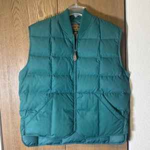 Vintage Eddie Bauer Puffer Vest Goose Down Downlight Dark Green Men’s Size XL - Picture 1 of 7