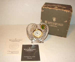 WATERFORD Crystal Gold-Faced HERZFÖRMIGE UHR - Made in Ireland - OVP - Bild 1 von 5