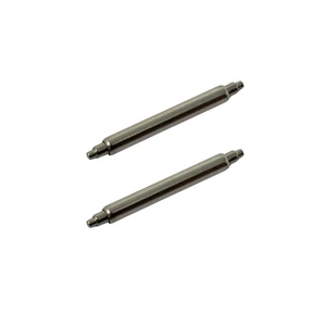 Barre A Molla Pin x2 Per Cinturini Orologio 2,50mmø SPALLA DOPPIA 18mm-24mm - Picture 1 of 1