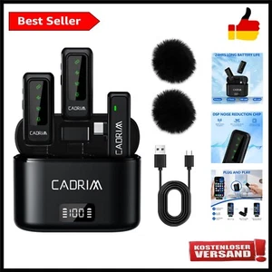 Kabelloses Lavalier Mikrofon USB-C für iPhone/Android mit 500mAh Ladekoffer u... - Bild 1 von 9