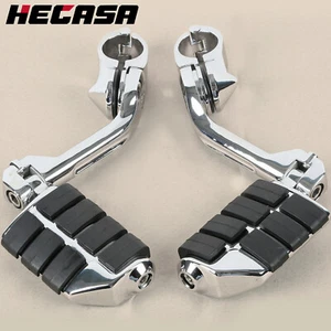 Clavijas de carretera de pie largo para motocicleta para Harley Road King Street Glide barras de 1-1/4" - Imagen 1 de 18