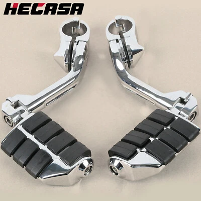 Motorcycle Long Foot Highway Pegs For Harley Road King Street Glide 1-1/4" Bars - Image 1 of 4