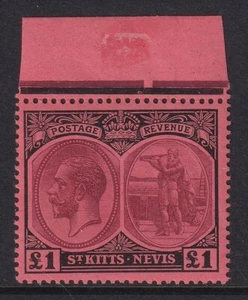 St Kitts-Nevis 1922 £1 Purple & Black/Red SG 36 - MNH - Picture 1 of 2