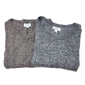 Croft & Barrow | Meliert Grau Blau 2er Pack Herren V-Ausschnitt Pullover Sweater Gr. XXL - Bild 1 von 5