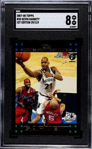 2007-08 Topps Kevin Garnett 1st Edition Parallel #20 SSP Timberwolves /119 SGC 8 - Picture 1 of 3