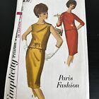 Vintage 1960s Simplicity 5742 Paris Fashion Skirt + Blouse Sewing Pattern 12 CUT