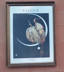QUADRO A SPECCHIO PRINTED MIRROR VOGUE GEORGE WOLFE PLANK 1917 COVER EARLY DEC - Imagen 1 de 5