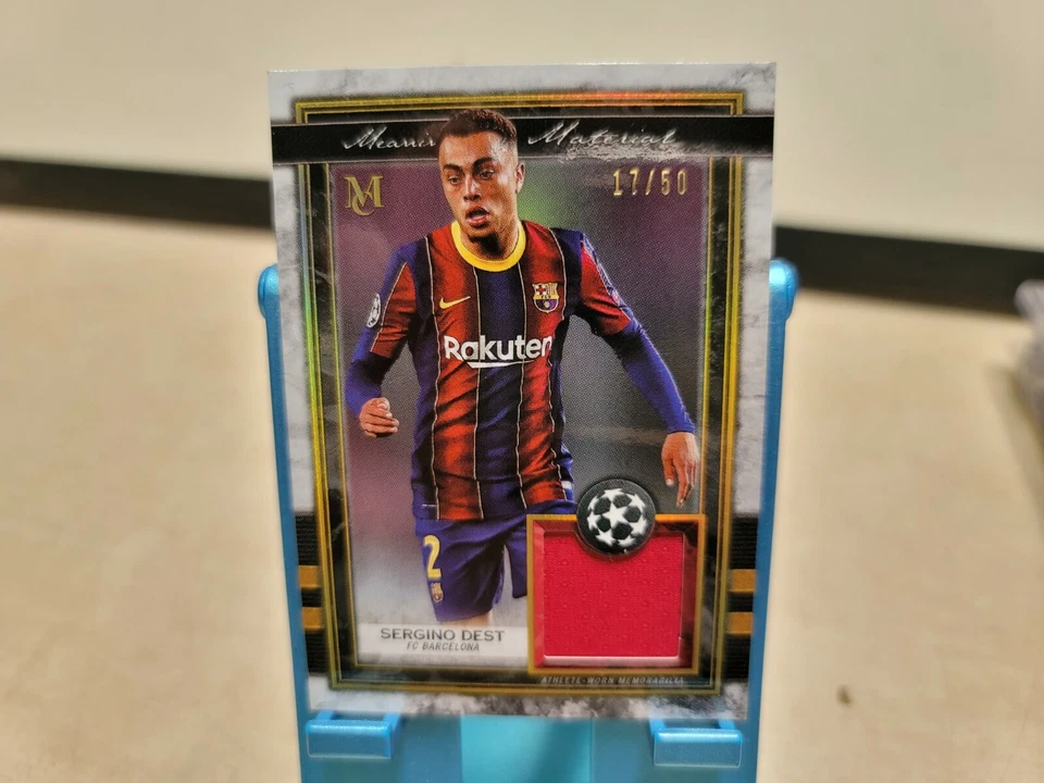 2020 Topps Museum UEFA Soccer Meaningful Material Sergino Dest #/50 T4717 - Image 1 of 4