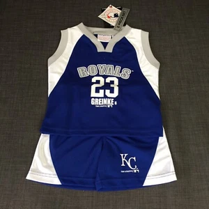 MLB Kansas ROYALS ZACK GREINKE #23⚾️GENUINE MERCHANDISE Set Short,shirt Size 4T - Picture 1 of 5