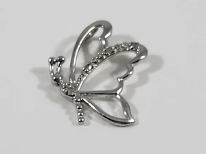 Vintage Sterling Sliver 925 Signed RP Butterfly Pendant Charm Diamonds - Picture 1 of 5