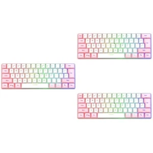 3 Pieces Gaming Tastatur Verkabelt Mit 61 Tasten Desktop Keyboard USB - Bild 1 von 12