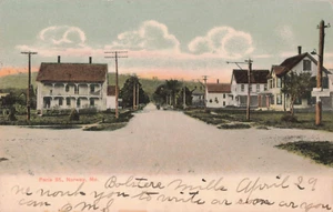 Paris Straße Norwegen Maine um 1907 Postkarte L126 - Bild 1 von 2