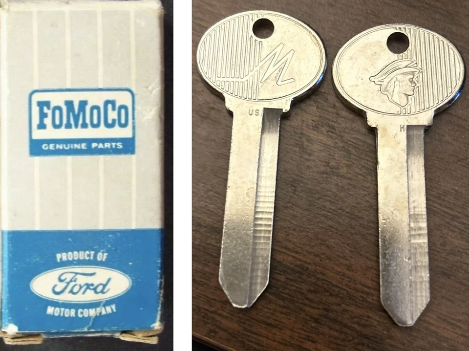 2x Mercury Key Blanks Nos 1965 66 67 Monterey Marauder Park Lane Head Messenger Foto 1 de 1