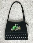 rare TRACTOR PURSE Black White Polka Dot Green Farm Slim Shoulder Bag Funny Gift