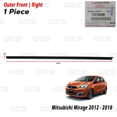Front Rh Outer Weatherstrip Door Belt Fits Mitsubishi Mirage Space Star 2012 18 - Image 1 of 4