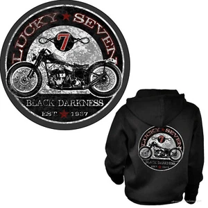 Chaqueta de motociclista cremallera sudadera con capucha motocicleta clásico clásico clásico *4051 bl - Imagen 1 de 4