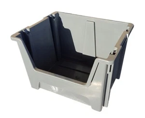 OPEN FRONT STACKABLE PICKING BIN FOR WORKSHOP-SLOT TOGETHER FOR STORAGE-DURABLE - Picture 1 of 2