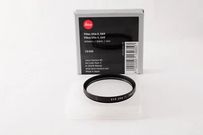 Top MINT In Box Leica UV Filter II E49 / 49mm Black UVa (13035) From JAPAN - Image 1 of 4