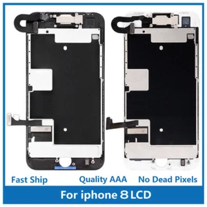 iPhone 8 4.7" Full Screen Replacement Front Camera Ear Speaker LCD Shield Plate - Zdjęcie 1 z 10