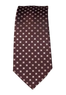 Corbata para hombre Z Zegna granate (rosa cuadrado) 100 % seda hecha en Italia Foto 1 de 4