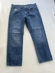 CINCH MENS RELAXED FIT WHITE LABEL JEANS MEDIUM stonewash 36x30 Cowboy RN17901 - Picture 1 of 7