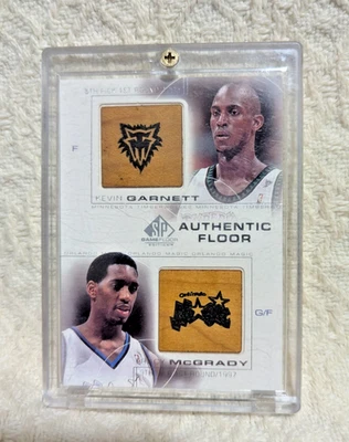 2000-01 Upper Deck Game Floor Edition Gold with Kevin Garnett & Tracy McGrady NM - Image 1 of 2