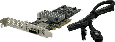 LSI MR SAS9280-4i4e | 6G RAID SAS/SATA Controller PCIe + SAS Kabel L3-25305-04B - Bild 1 von 4