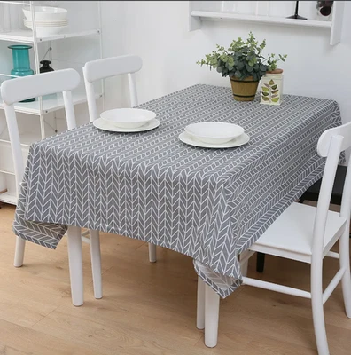 Lattice Pattern Rectangular Waterproof Tablecloth Ideal for Coffee Tables - Image 1 of 3