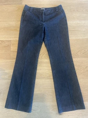 Pantalones de mezclilla halógenos Taylor Fit para mujer talla 8 pierna ancha tiro medio lavado oscuro Foto 1 de 3