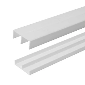 4 Ft. Long White Plastic Sliding Door Track Set for 3/4" Thick Panels (Pack o... - Picture 1 of 7