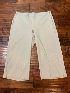 Eileen Fisher khaki hellbraun Knöchel Cropped Stretch Popeline Hose neu mit Etikett $ 188, Größe XL - Bild 1 von 4