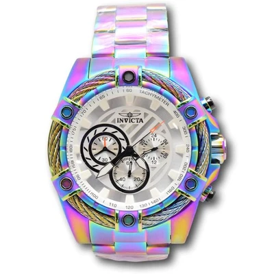 Reloj cronógrafo Invicta Bolt para hombre 52 mm arco iris iridiscente esfera blanca 25520 Foto 1 de 4