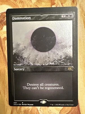 Damnation #437 MISPRINT Rare Etched FOIL, NM, Double Masters, MTG - Image 1 of 2
