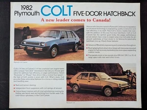 1982 Dodge Colt Original Car Sales Brochure Catalog 1 Page - Picture 1 of 2