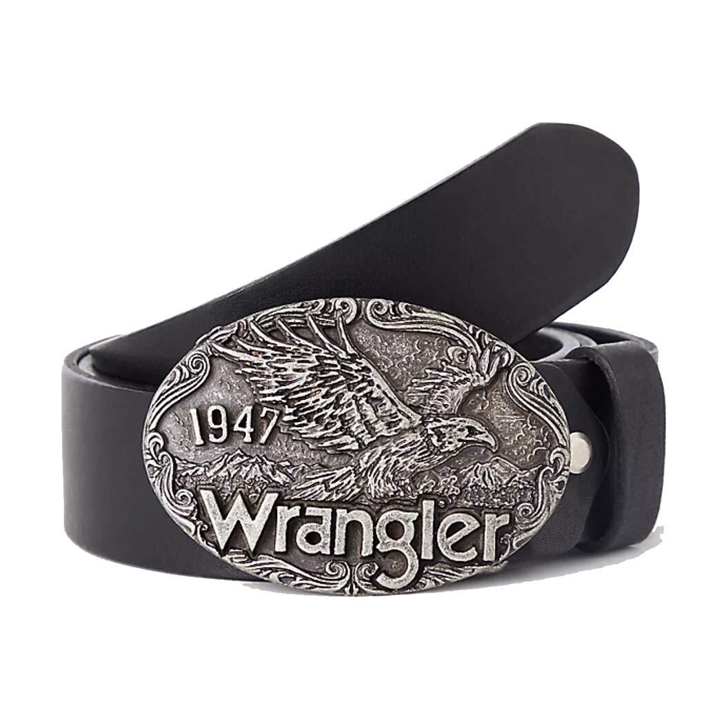 Wrangler Herren Ledergürtel Country Casual – Für Jeans & Alltag, Größe 81–112 Cm