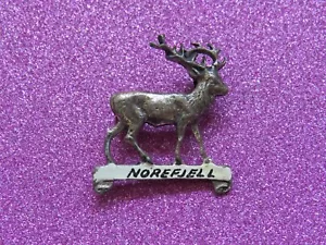 Vintage Norwegian Stag Brooch - Norefjell Souvenir from 1960's - Bild 1 von 3
