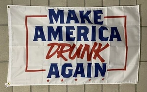 Make America Drunk Again Flagge kostenloser Versand Party Mann Höhle Bier USA 3x5' Schild Banner - Bild 1 von 1