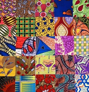 25 10" Fabric Squares African No Duplicates Ethnic Ankara Quilting Patchwork - Picture 1 of 1